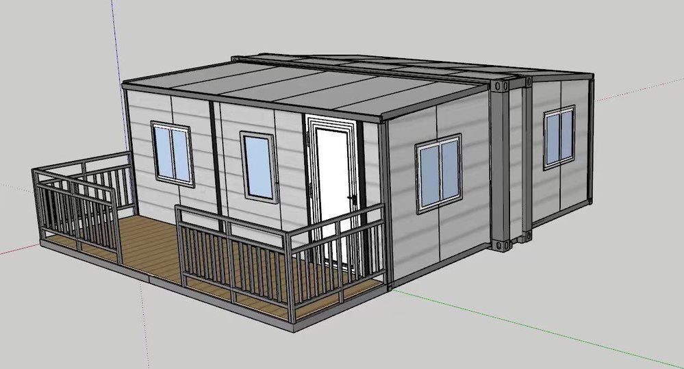 Stacked units with external staircase